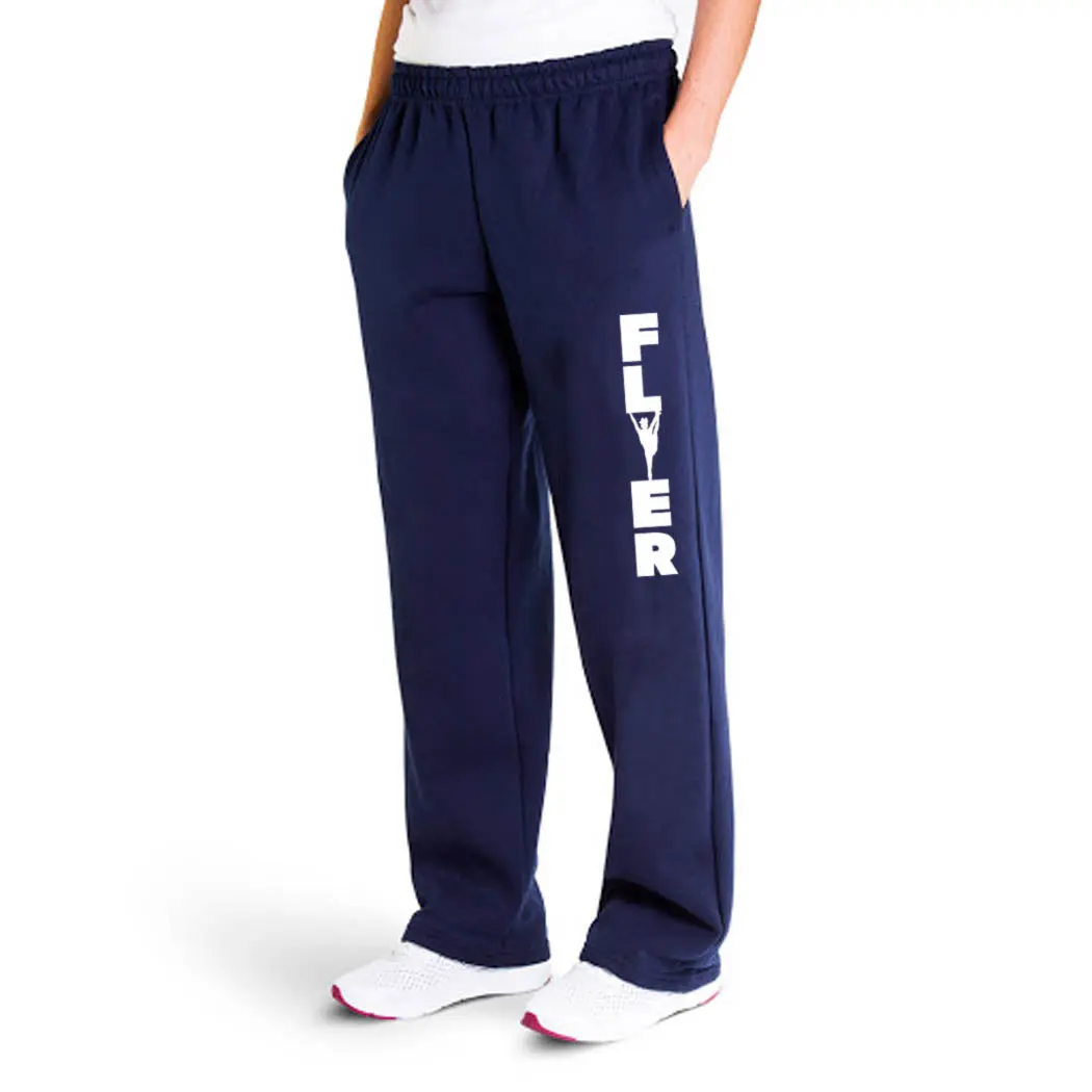 Cheerleading Flyer Fleece Sweatpants, Unisex Soft Sporty Jogger Pants for Gym Practice with Side Pockets, Soft Sweatpants, Sporty Joggers Pants, Gym Bottoms, Practice Wear