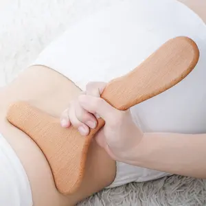 Wood Therapy Massage Tool Wooden Lymphatic Drainage Massager One-Handed Body Sculpting Tools for Maderoterapy,Anti-Cellulite,Gua Sha,Muscle Release-11 * 6inches Body Care Smooth Comfort