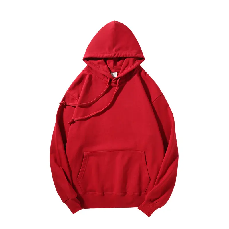 380g looped hood   red