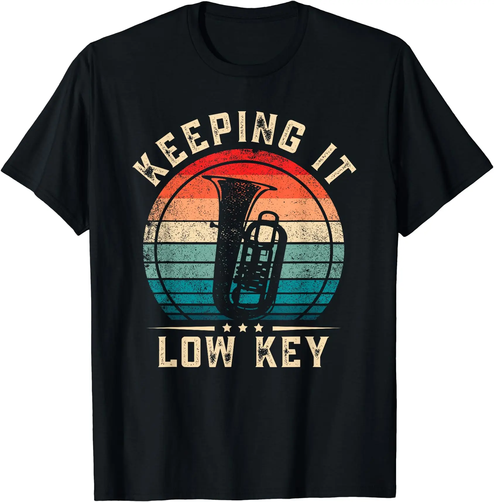 Keeping It Low Key Funny Tuba T-Shirt, Unisex Cotton Tee Gifts