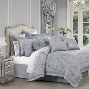Sondra Powder Blue 4 Piece Comforter Set