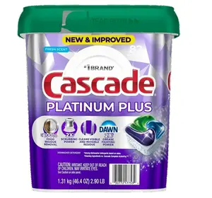 Cascade Platinum Plus Actionpacs Cleaning Products, Fresh Scent Pack, 82 Count, Household Home Care Cleaner