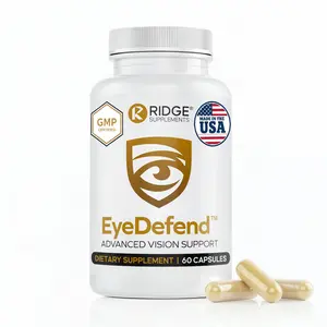 Ridge Supplements EyeDefend Vision Support Supplement with Lutein Zeaxanthin Bilberry Vitamin A, C, E Antioxidants for Blue Light Defense Eye Health 60 Capsules