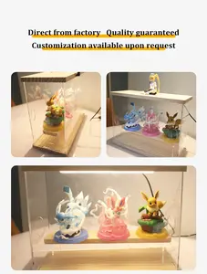 Customizable self-lighting high transparent acrylic artifact display case