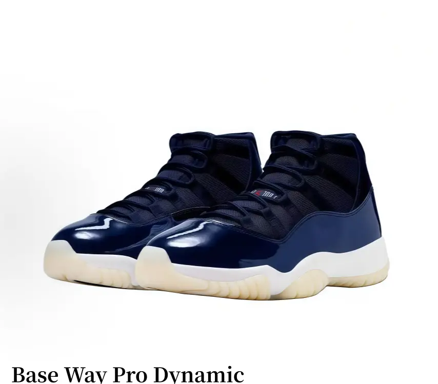 Midnight Blue Patent Leather + Mesh High-Top Retro Basketball Sneakers | Streetwear Cushioned Sports Shoes