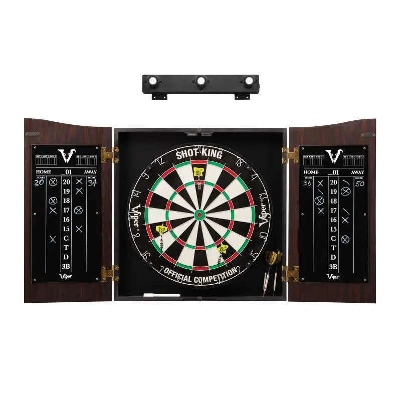 Viper Vault Cabinet with Shot King Sisal Dartboard & Shadow Buster Dartboard Lights Pro Viper Vault Cabinet with Shot King Sisal Dartboard & Shadow Buster Dartboard Lights Pro