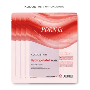 [Kocostar] PDRN Fit Hydrogel Melt Mask | Patented Eucalyptus Lyocell Mask | Formulated with PDRN and Rose Water | Firming Care | Hypoallergenic (4 pack)