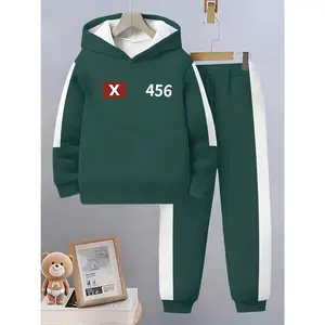 Boys' casual suit, autumn and winter long sleeved sportswear, suitable for outdoor wear, suitable for training wear, suitable for birthday gifts, Perfect for Outdoor, Boys Sweatshirt And Trousers, Boys Sweater And Pants, Matching Outfits For Boys, Matchin