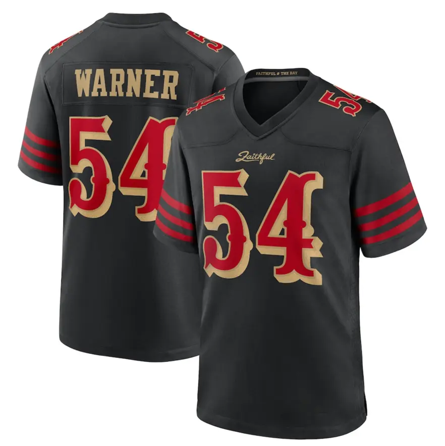 Unisex Warner #54 Game Rivalry Jersey For Men And Women - Premium Black Number 54 Game Day Out Fit - Gift For Fans