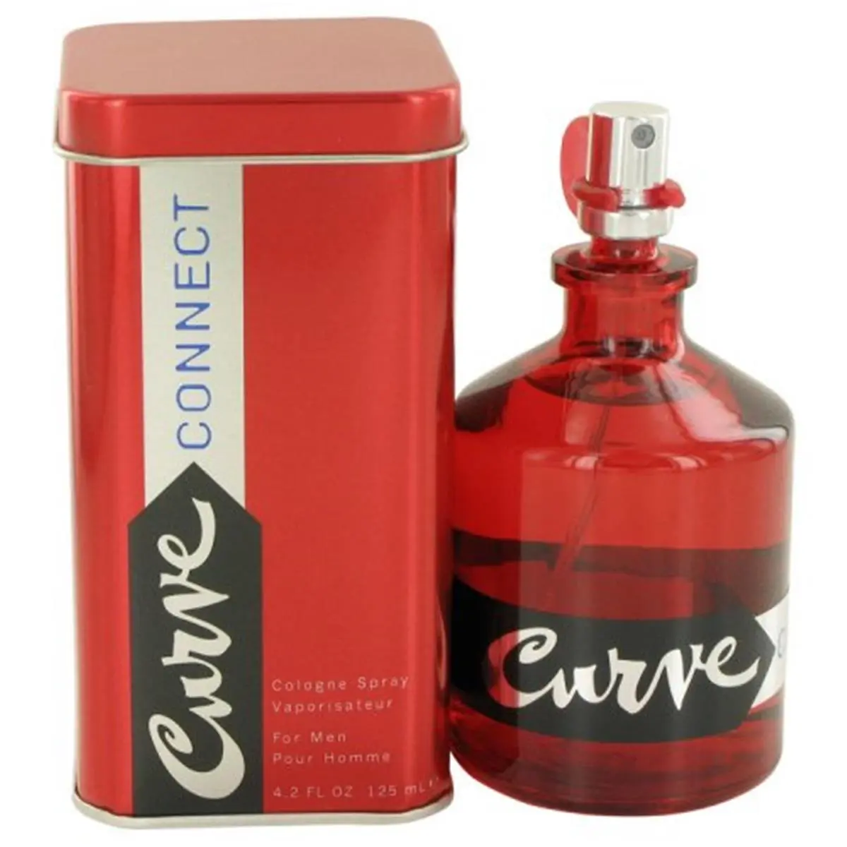 Curve Connect Eau de Cologne for Men, Cedarwood Amber & Sandalwood Aromatic Woody Scent, 4.2 fl oz Cologne Spray, Spray Bottle, Cinnamon Men's Fragrance