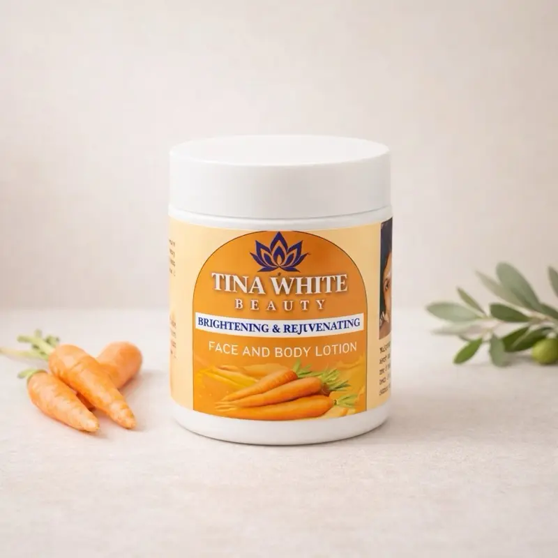 Tina White Beauty & Rejuvenating Face and Body Lotion for Radiant Skin Care Hydrating Nourishing Clarifying