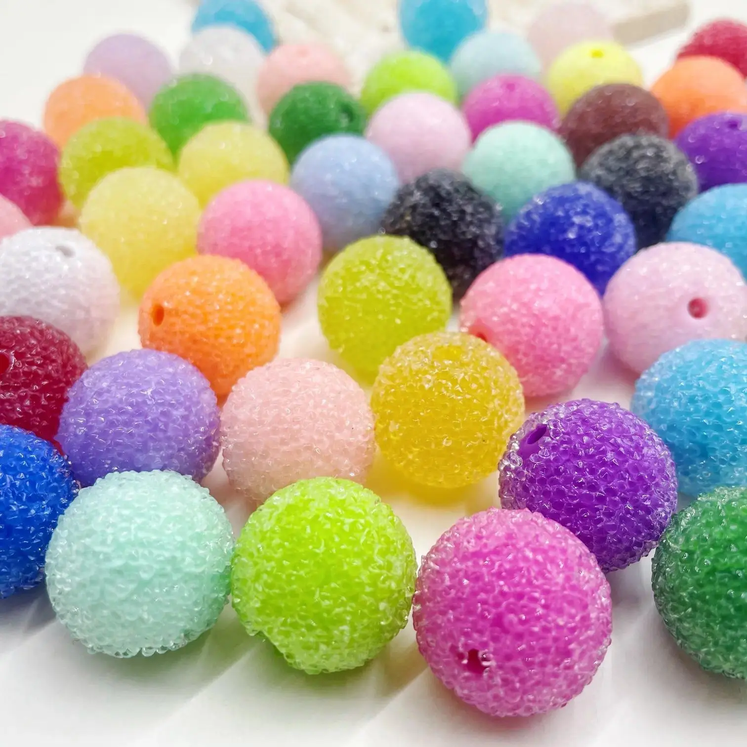 20mm Vibrant Acrylic Sugar Rhinestone Beads (50PCS) - Unique Shapes for DIY Beads Making, Jewelry Making Projects (Bracelets, Necklaces) - All Ages