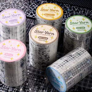 200cm Roll Star Series Pet Tape, Creative DIY Planner Sticker Roll, Decorative Scrapbook Diary Tape, Perfect for Journaling & Crafting