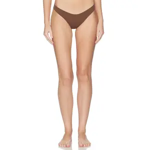 fleur du mal Le Stretch Micro Thong in Cocoa