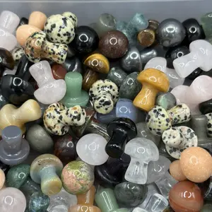 Natural Crystal Mushroom Decoration for Healing and Home Decor
