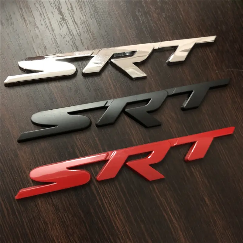 SRT 3D Metal Logo Emblem Nameplate Decal Rear Side for Dodge Charger Hellcat Challenger Jeep Grand Cherokee SRT 3D Metal Logo Emblem Nameplate Decal Rear Side for Dodge Charger Hellcat Challenger Jeep Grand Cherokee