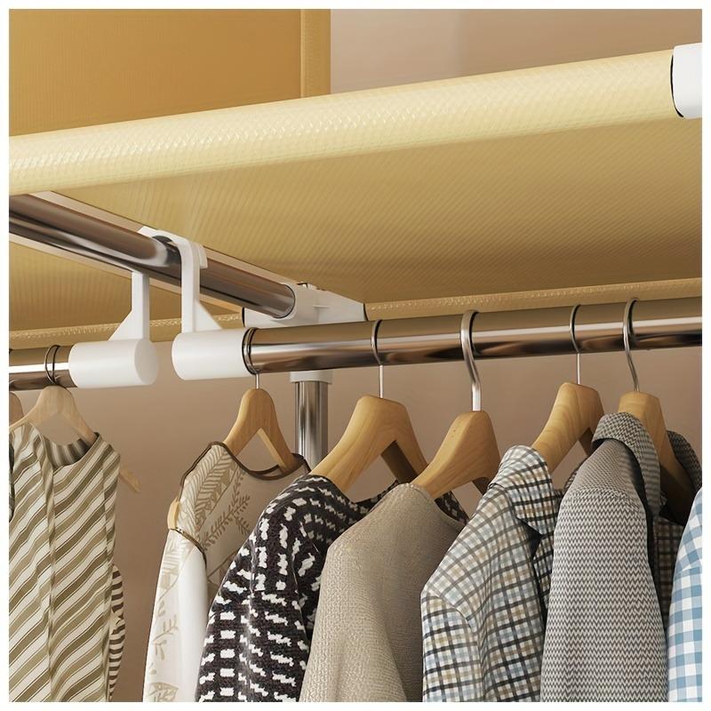 Large-Capacity Portable Wardrobe with Hanging Rod, Heavy-Duty Closet with Dust-Proof Zipper, Easy Assembly for Bedroom & Dorm, maybe you like this fashion armoire.