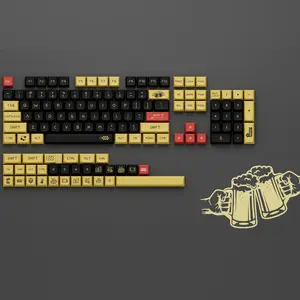 Universal Mechanical Keyboard Keycap Set, 135-Key PBT Material Anime Elements Pattern Design Keyboard Keycap, Keyboard Accessories