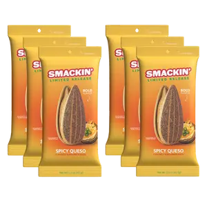 SMACKIN' Sunflower Seeds - SPICY QUESO Limited Edition Sampler Pack, 6 total 1.5 oz. bags