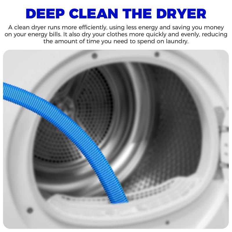 2 Pieces Dryer Vent Cleaner Kit Compatible with All Vacuum Cleaner Dryer Lint Brush and Vacuum Hose Attachment with Stretch Universal Connector Quick Lint Remover