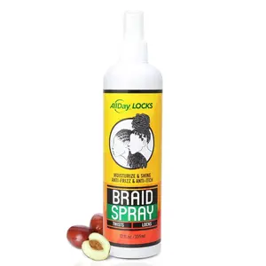 AllDay Locks Braid Spray - Refreshing Hydration for Braids, Dreadlocks, and More, Hydrating Hair Care for Braiding, Moisturizing Spray for Women and Men, Alleviates Itchy & Dry Scalp - 12 oz Bottle
