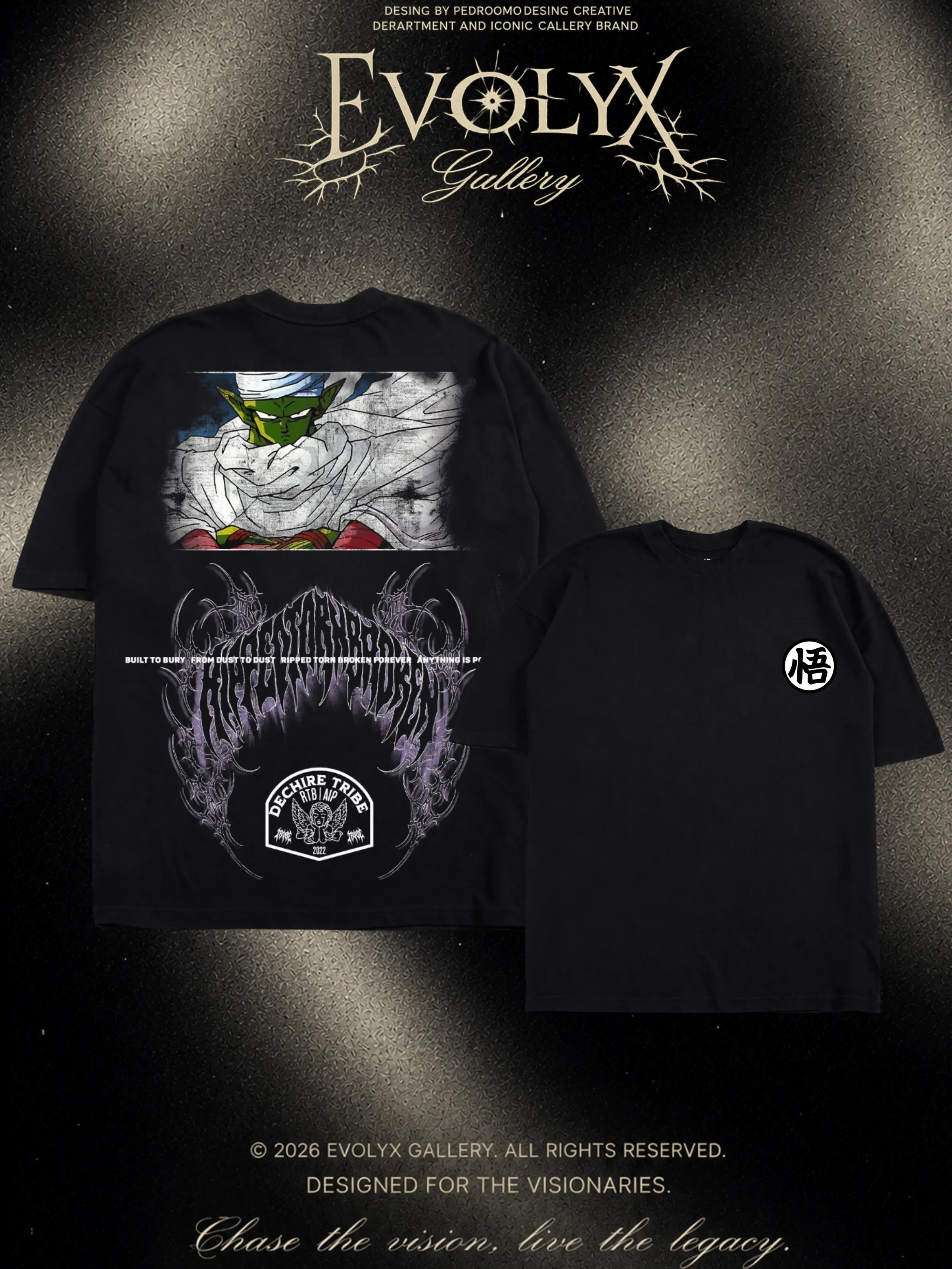 Piccolo DBZ Anime Manga 100% Cotton Tee T-Shirt - Size S to 5XL - Unisex Vintage Streetwear Oversized Crewneck T-Shirt - Gift for Anime Fans