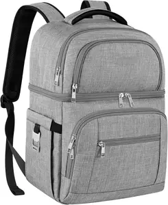 Cooler Backpack,Insulated Backpack Cooler Leakproof Double Deck Cooler Bag for Men Women RFID Lunch Backpack