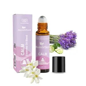 Natural Calm Essential Oil Roll-On Lavender Neroli Bergamot & Rosehip 10ml for Stress Relief Emotional Balance 100% Pure Non-GMO Botanicals