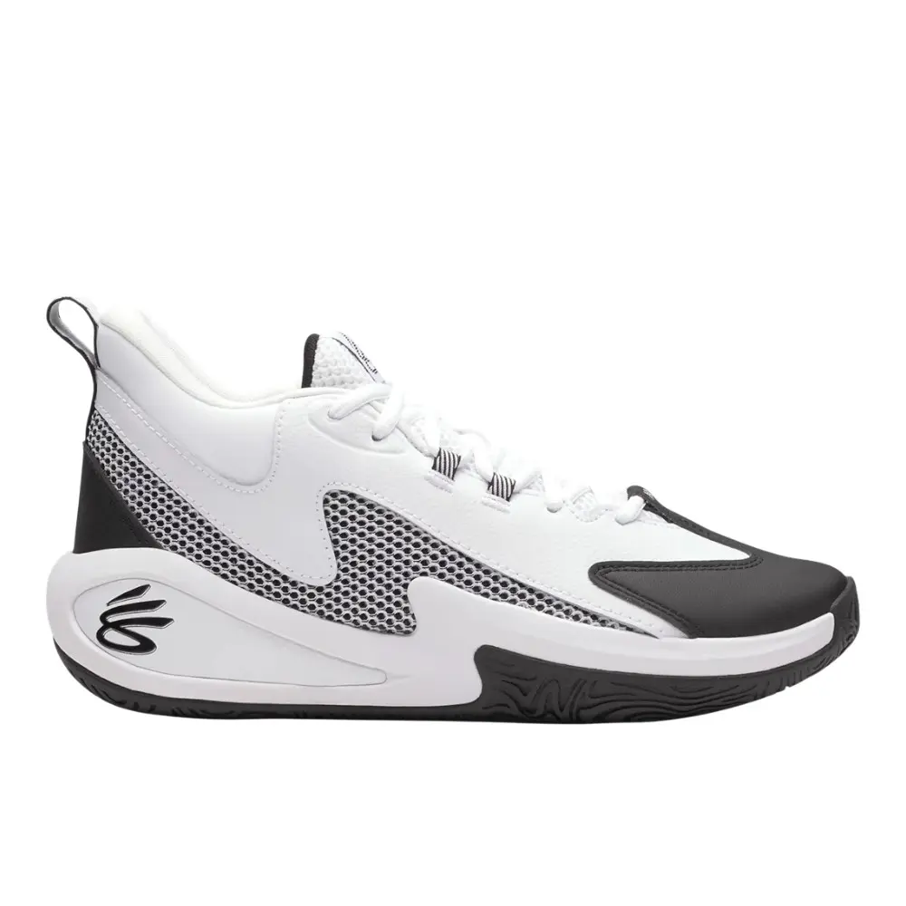 Under Armour Mens Curry 3Z 25 Lace Up Basketball Sneakers Shoes - White