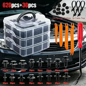 650Pcs Car Retainer Clips Kit – Universal Auto Fasteners for Bumper, Trim & Body Repair