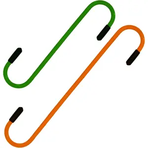 Caliper Hanger Hooks - 2 Pack Stainless Steel Hooks with Rubber Tips, 9 inch Green & 11 inch Orange - Heavy-Duty  Caliper Hooks for Suspension & Auto Repair
