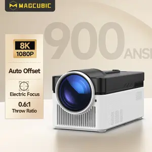Magcubic HY450 900ANSI Projector Ultra Short Throw Native 1080P 8K Decode Auto Offset Electronic Focus Dual WiFi6 BT5.4 Allwinner H716 Built-in Dual 5W HiFi Speakers 32G High Performance Home Cinema