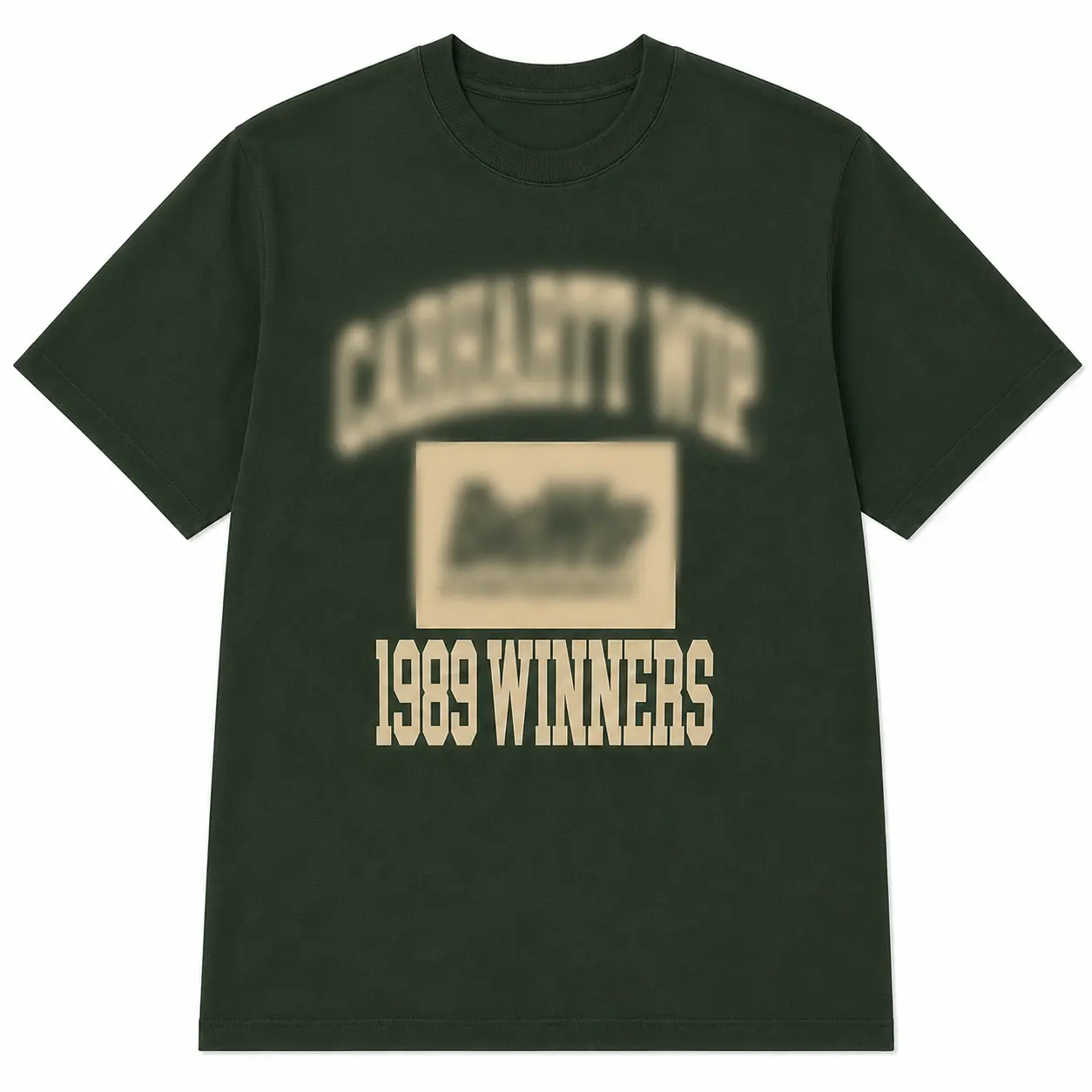 Vintage 1989 Collegiate Athletic Graphic T-Shirt or Sweatshirt - Heavyweight Forest Green Oversized Unisex Crewneck & Tee