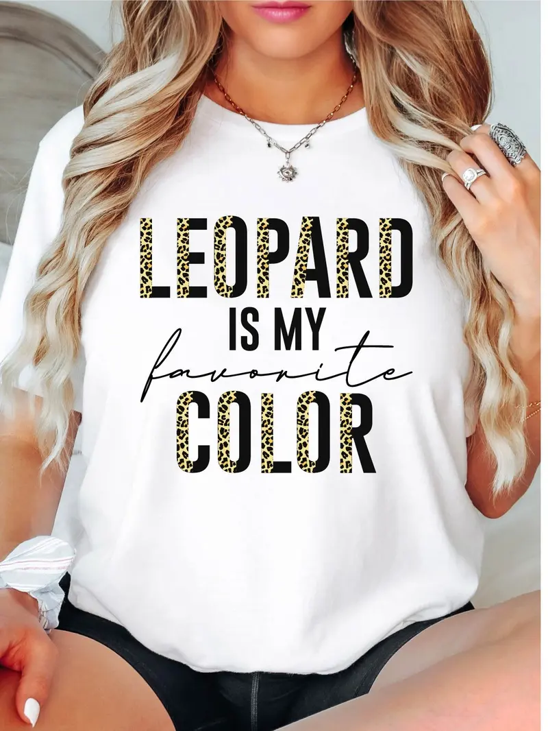 leopard print 8 ball baby tee - TikTok Shop