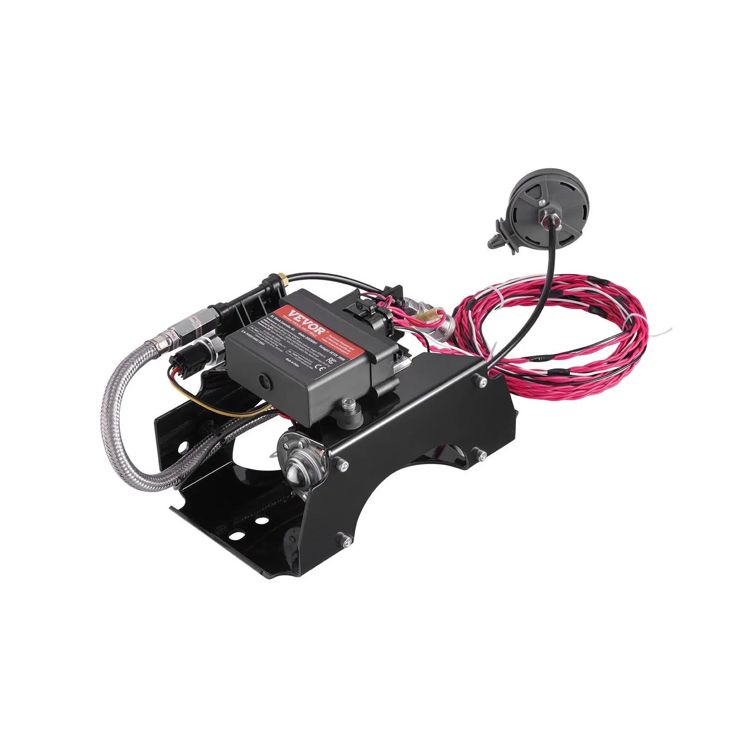 【Summerfinds】VEVOR Air Shock Controller Kit, 12V 100PSI Wireless On Board Air Compressor System, App or Remote Control Air Ride Suspension Compressor Kit with Single Path System, Inflator & Air Line for Truck Van