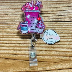 Coffee Cup Badge Reel