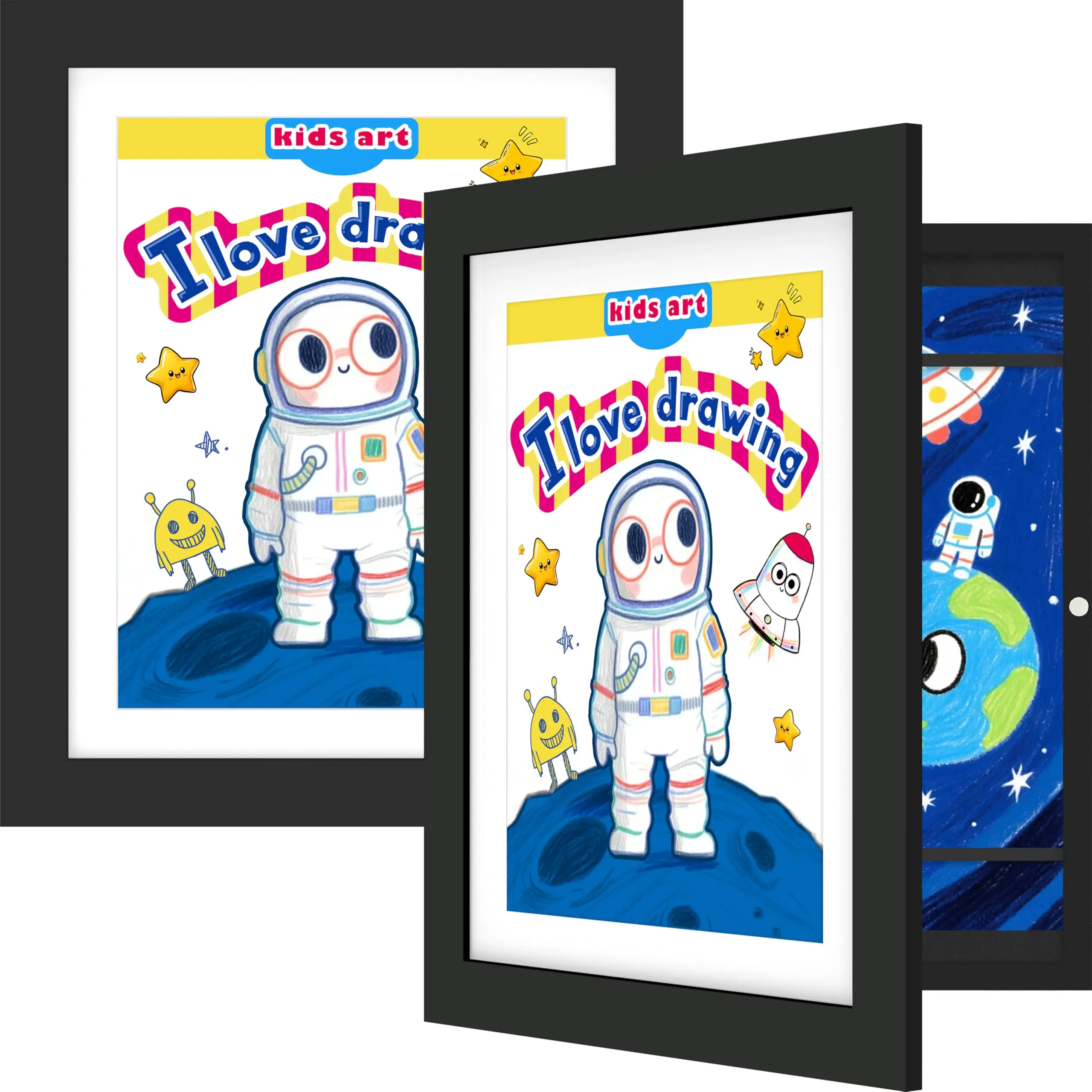 Kids Artwork Frames 1/2 Pack - Changeable 8.5 x 11 IN Frames for Kids Artwork, Home Decor, Up to 150 Pcs, Front Opening, Mother's Day Gifts