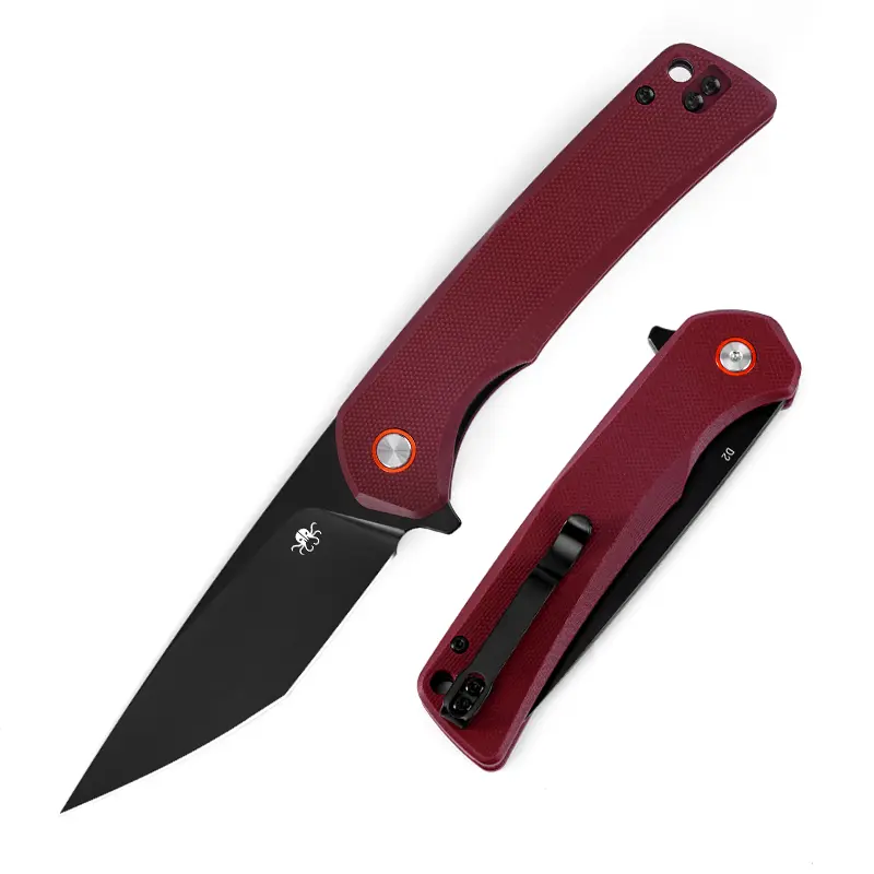 dy①②郵黒コズ→16201317雫1322金雫1322他計23 KLAKEN J147-VIREX, D2 Blade With G10 Handle EDC Folding Pocket