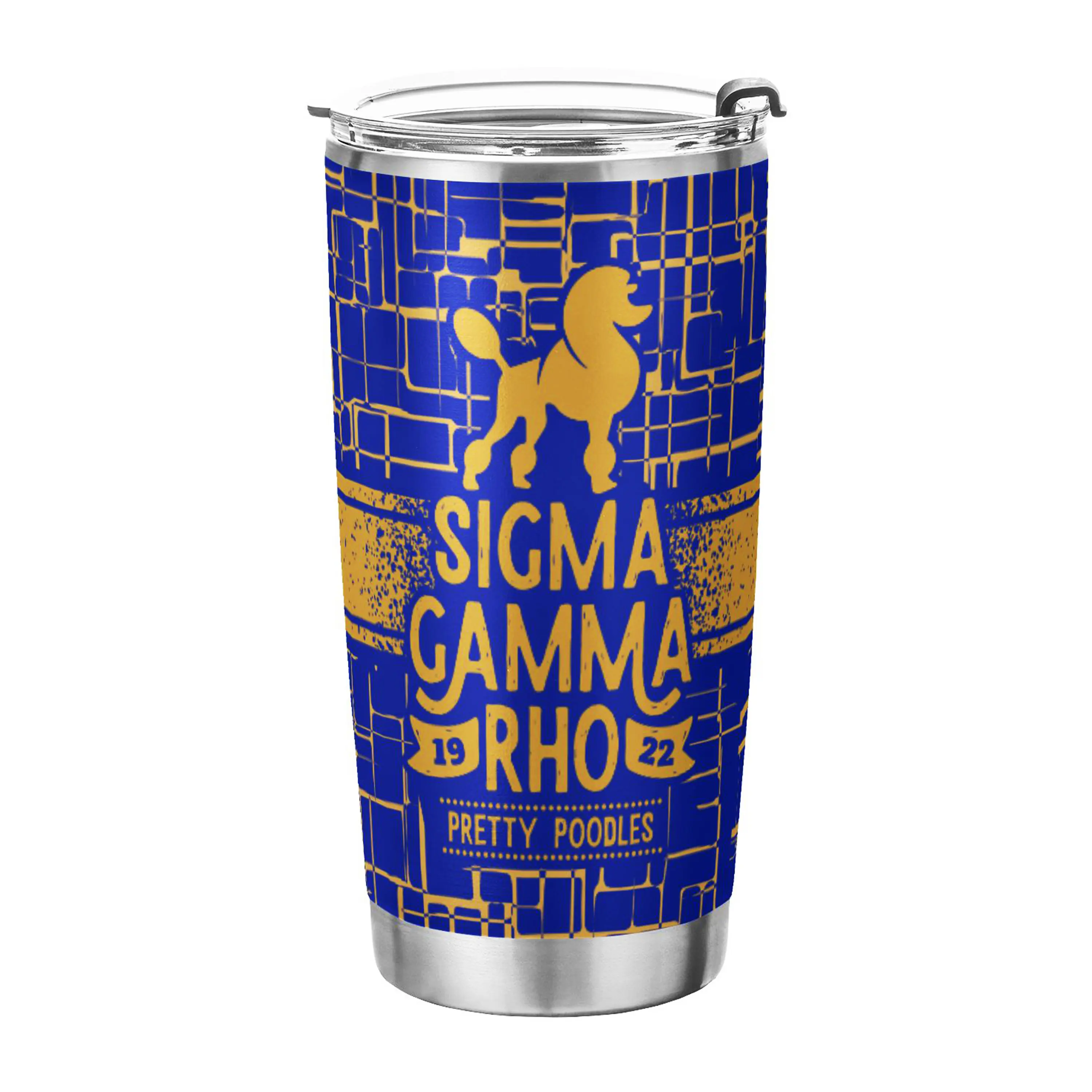 BB Greek Sigma Gamma Rho - 20 oz Stainless Steel Coffee Tumbler - Tile - Official Vendor