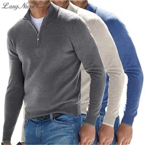 Mens Cashmere Sweater Long Sleeve Base Layer Winter Thermal Top