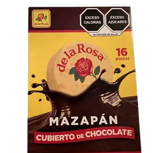 De la Rosa Mazapan Cubierto de Chocolate Gigante (16 pcs), Giant Chocolate Covered De la Rosa Mazapan (720g), Chocolate covered peanut candy, dulce de cacahuate cubierto de chocolate