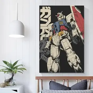 Gundam RX-78-2 Anime Poster High-Quality Wall Art for Mecha Fans, Transform Your Room with This Eye-Catching Gundam Painting, Ideal Decoration for Anime Lovers