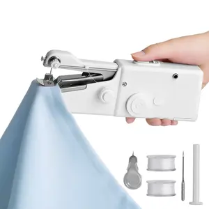 Mini Handheld Sewing Machine – Portable Hand Stitcher for Beginners, Easy One-Hand Use for Clothes Repair, Travel & DIY (Battery & Charger Not Included) machine sewing bobbin embroidery