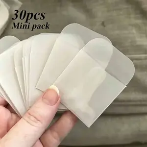 30 Transparent Mini Envelopes, Self-Seal Plastic Bags, Ideal for Jewelry, Coins, Seeds, Clear Adhesive Packaging