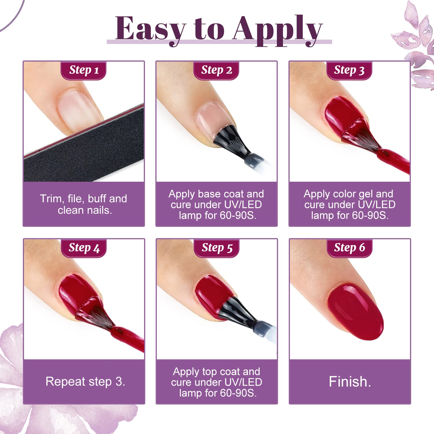 JODSONE 32+4 Pcs Soak Off Glitter Gel Nail Polish Kit, Professional Nail Art Manicure Set for Home DIY & Salon Use