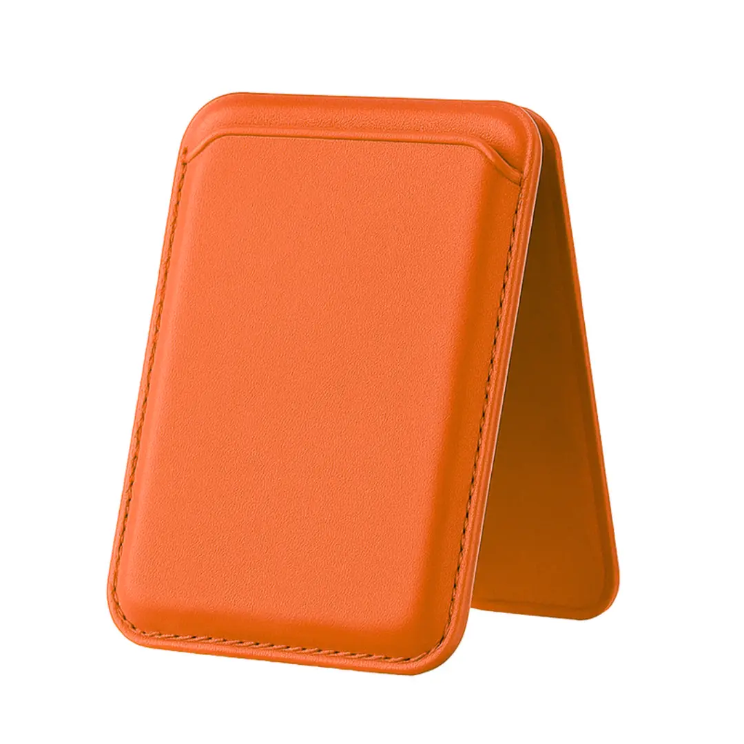 Entronix Leather Magnetic Wallet Attachment for All MagSafe & Magnetic Phone Cases, Slim Card Holder, Secure Phone Grip Accessory