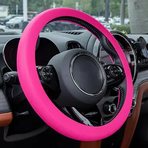Hot   Steering Wheel Cover Women, Hot   Accessories Cute Soft  Leather Texture Steering Wheel Protector, Fit Diamenter 15" - 16.5"