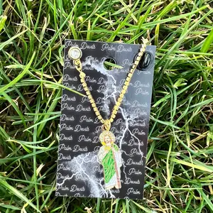 San Judas rhinestone pin