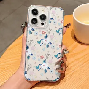 Floral Pattern Flower Phone Case, Anti-drop Decorative Phone Protector Cover, Phone Accessories Compatible with iPhone 6 7 8 X 11 12 13 14 15 Pro Max