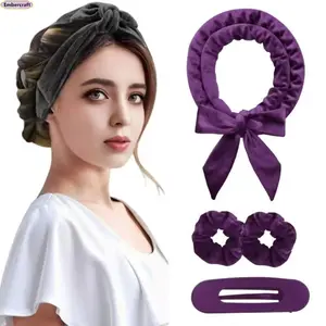 Bow headband Lazy curling hair artifact Curling iron No heat Curling iron Big wave Sleeping hair reel